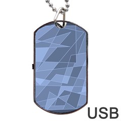 Lines Shapes Pattern Web Creative Dog Tag Usb Flash (one Side) by Amaryn4rt