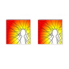 Spirituality Man Origin Lines Cufflinks (square) by Amaryn4rt