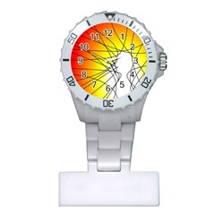 Spirituality Man Origin Lines Plastic Nurses Watch by Amaryn4rt