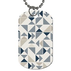 Geometric Triangle Modern Mosaic Dog Tag (one Side)