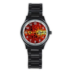 Board Conductors Circuits Stainless Steel Round Watch