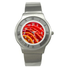 Bokeh Lines Wave Points Swing Stainless Steel Watch