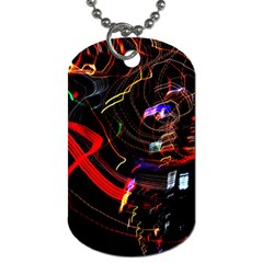 Night View Night Chaos Line City Dog Tag (one Side)