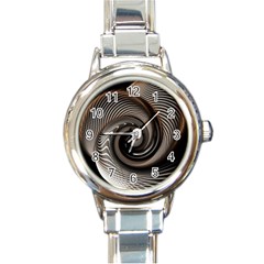 Abstract Background Curves Round Italian Charm Watch