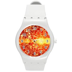 Board Conductors Circuit Round Plastic Sport Watch (m)