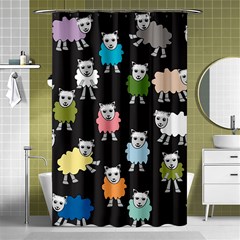 Sheep Cartoon Colorful Shower Curtain 48  X 72  (small) 