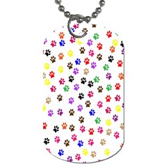 Paw Prints Background Dog Tag (one Side)