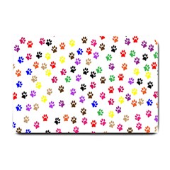 Paw Prints Background Small Doormat 