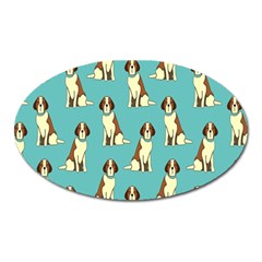 Dog Animal Pattern Oval Magnet