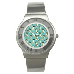 Dog Animal Pattern Stainless Steel Watch