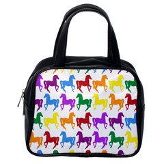 Colorful Horse Background Wallpaper Classic Handbags (one Side) by Amaryn4rt