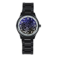 Fabric Animal Motifs Stainless Steel Round Watch