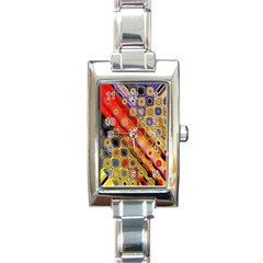 Background Texture Pattern Rectangle Italian Charm Watch