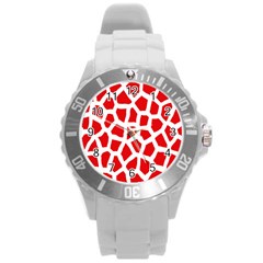 Animal Animalistic Pattern Round Plastic Sport Watch (l)