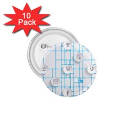 Icon Media Social Network 1 75  Buttons (10 Pack)