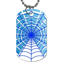 Cobweb Network Points Lines Dog Tag (one Side) by Amaryn4rt