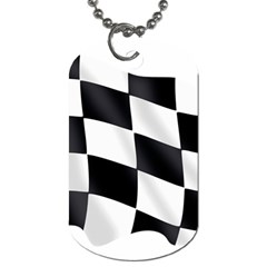 Flag Chess Corse Race Auto Road Dog Tag (one Side)