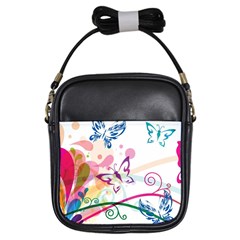 Butterfly Vector Art Girls Sling Bags by Amaryn4rt