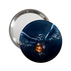 Owl And Fire Ball 2 25  Handbag Mirrors