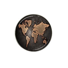 Grunge Map Of Earth Hat Clip Ball Marker (10 Pack)