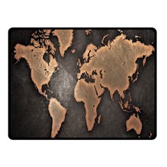 Grunge Map Of Earth Fleece Blanket (small)