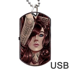 Beautiful Women Fantasy Art Dog Tag Usb Flash (one Side) by Amaryn4rt