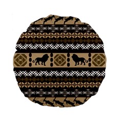 African Vector Patterns  Standard 15  Premium Flano Round Cushions by Amaryn4rt