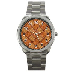 Vector Square Texture Pattern Sport Metal Watch