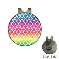 Colorful Rainbow Moroccan Pattern Hat Clips With Golf Markers