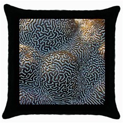 Coral Pattern Throw Pillow Case (black)