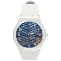Parametric Wall Pattern Round Plastic Sport Watch (m) by Amaryn4rt