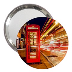 Telephone Box London Night 3  Handbag Mirrors by Amaryn4rt