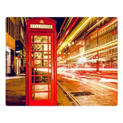 Telephone Box London Night Double Sided Flano Blanket (large) 