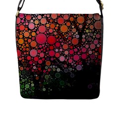 Circle Abstract Flap Messenger Bag (l)  by Amaryn4rt