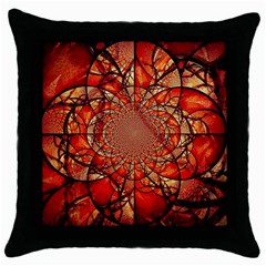 Dreamcatcher Stained Glass Throw Pillow Case (black) by Amaryn4rt