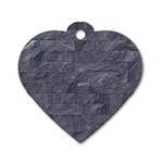 Excellent Seamless Slate Stone Floor Texture Dog Tag Heart (One Side) Front