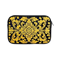 Flower Pattern In Traditional Thai Style Art Painting On Window Of The Temple Apple Macbook Pro 13  Zipper Case by Amaryn4rt