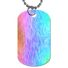 Abstract Color Pattern Textures Colouring Dog Tag (one Side)