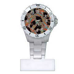 African Women Ethnic Pattern Plastic Nurses Watch