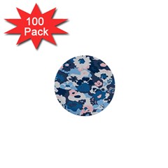 Fabric Wildflower Bluebird 1  Mini Buttons (100 Pack) 