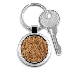 Mechanical Tech Pattern Key Chains (round) 