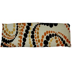 Polka Dot Texture Fabric 70s Orange Swirl Cloth Pattern Body Pillow Case (dakimakura)