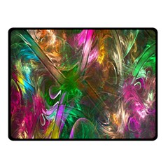 Fractal Texture Abstract Messy Light Color Swirl Bright Double Sided Fleece Blanket (small) 