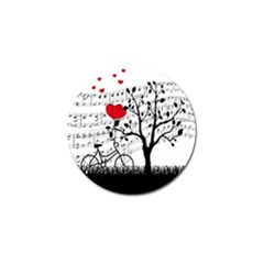 Love Song Golf Ball Marker by Valentinaart