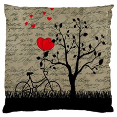 Love Letter Large Flano Cushion Case (one Side) by Valentinaart