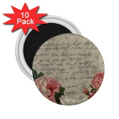 Vintage Roses 2 25  Magnets (10 Pack)  by Valentinaart