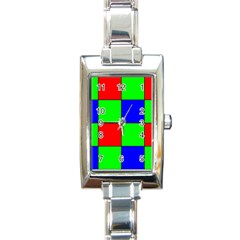 Bayer Pattern Rectangle Italian Charm Watch