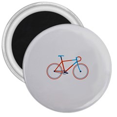 Bicycle Sports Drawing Minimalism 3  Magnets