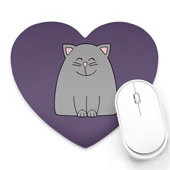 Cat Minimalism Art Vector Heart Mousepads