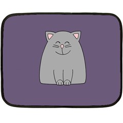 Cat Minimalism Art Vector Fleece Blanket (mini)